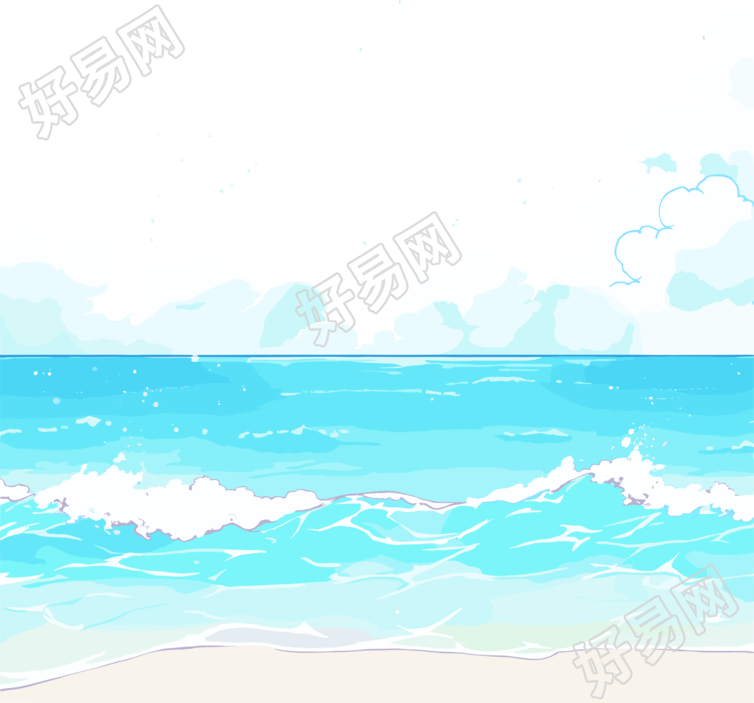 卡通海洋手绘插画