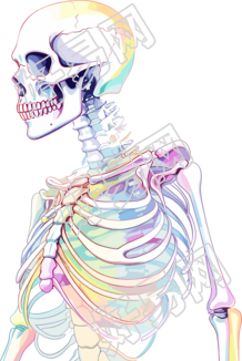 人体骨架医学插图