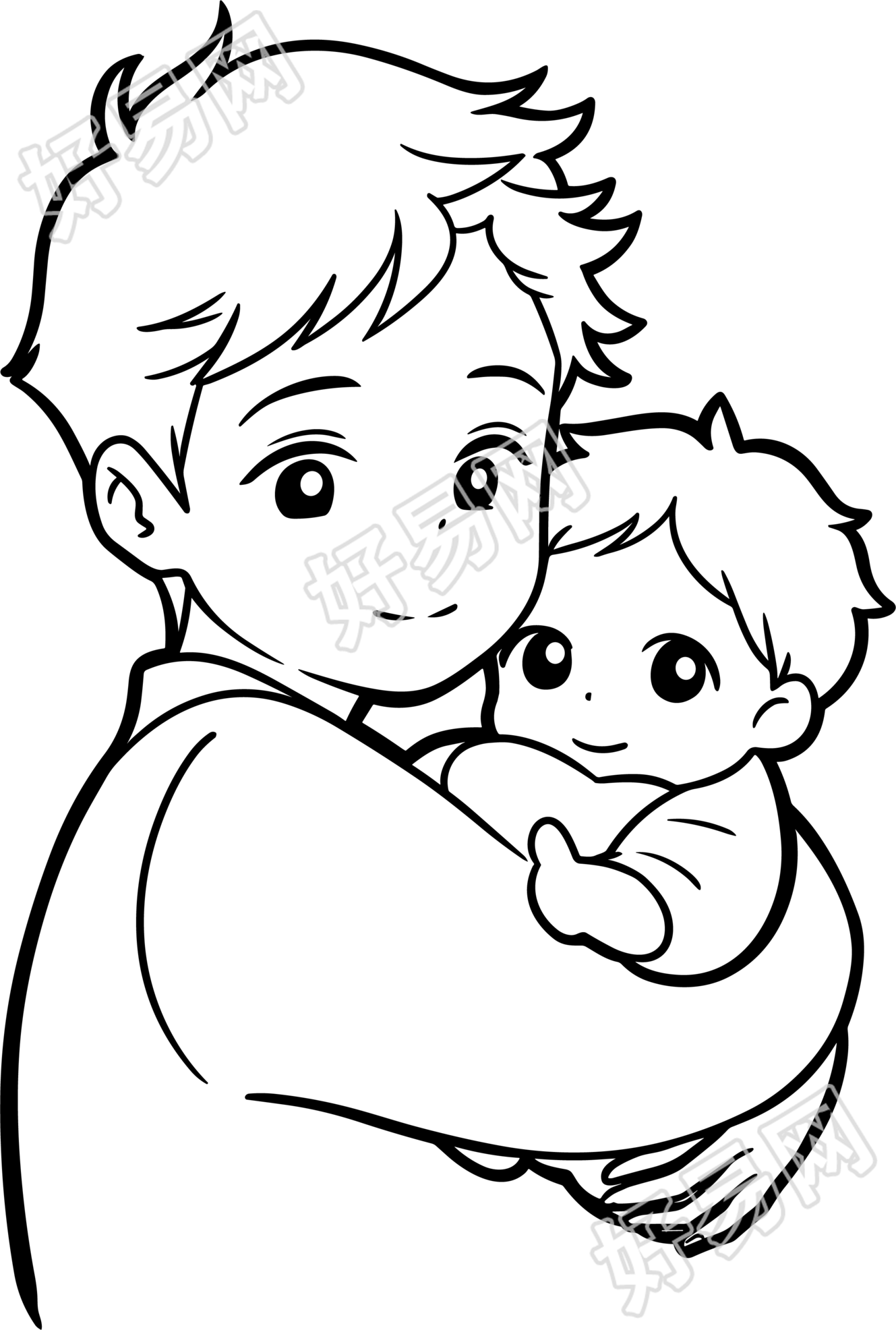 父亲节画画给父亲简笔画