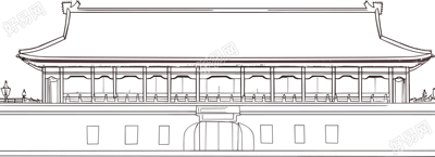 北京天安门简笔画