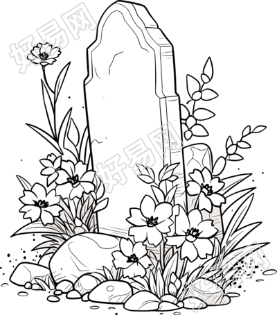 清明节图片简笔画彩色