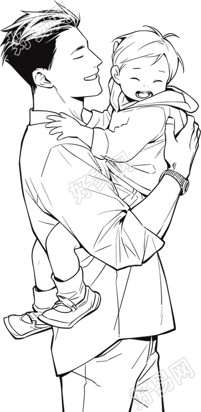 父亲节图片简笔画