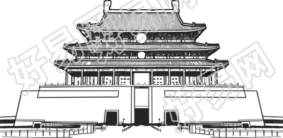 天安门简笔画