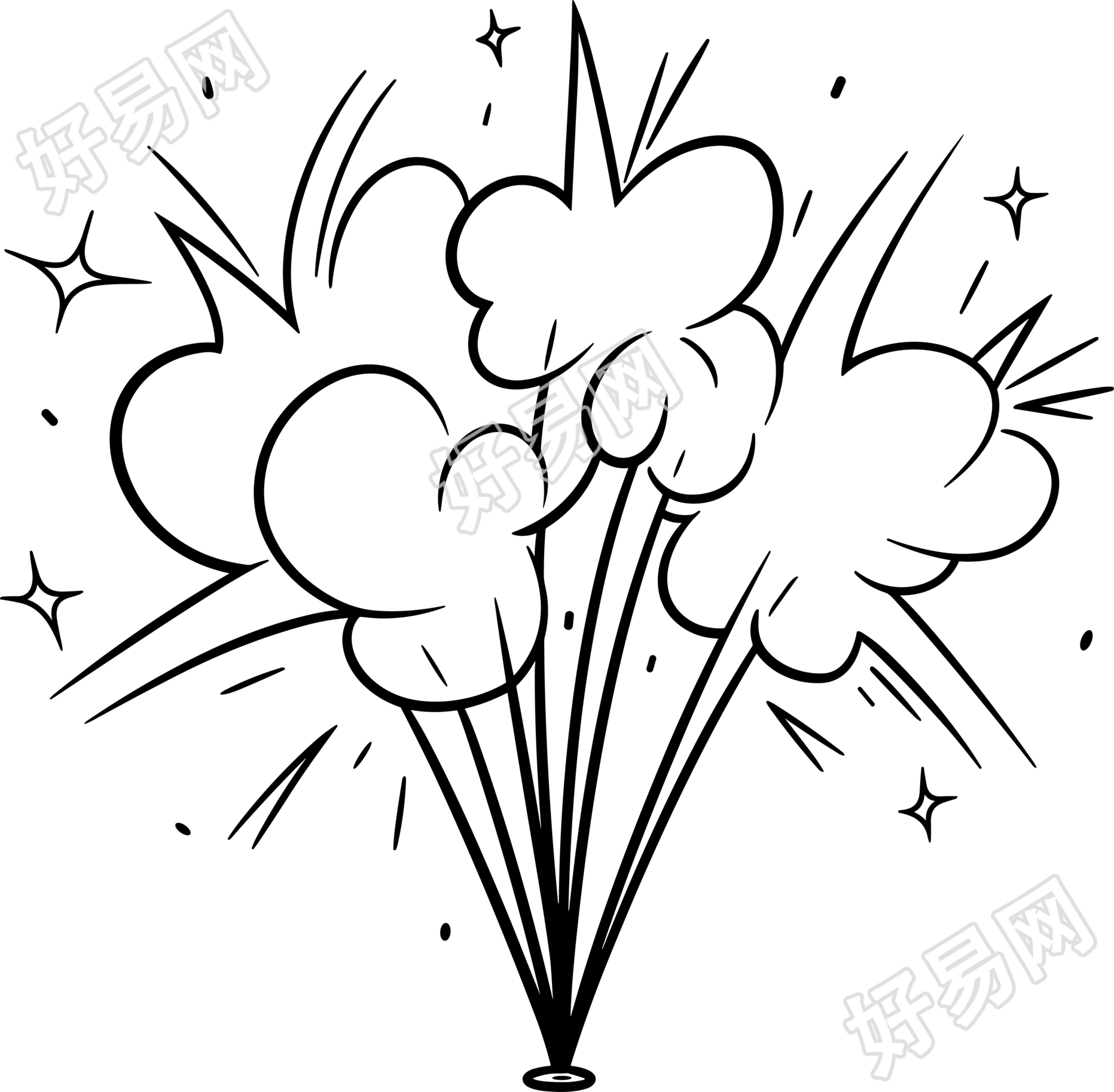 一串鞭炮简笔画