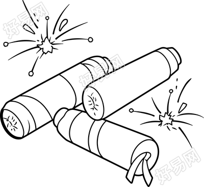 鞭炮简笔画图片