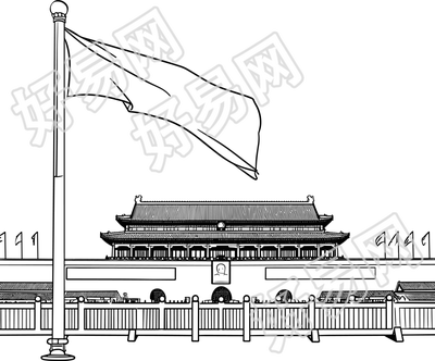 我爱祖国简笔画