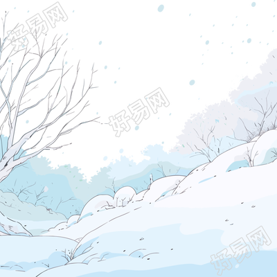 雪景商业插画设计