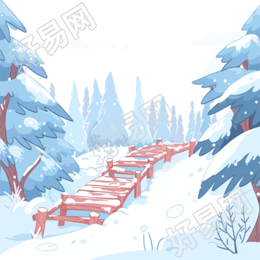 雪景图形创意设计元素