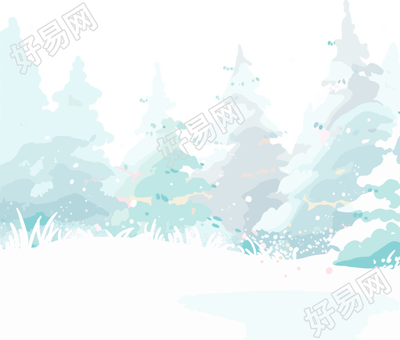 雪景插画设计素材