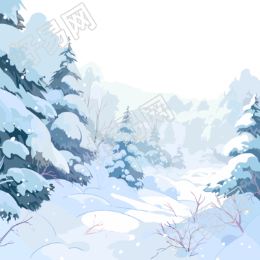 雪景创意设计元素