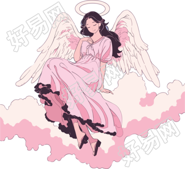 天使PNG素材商用插画