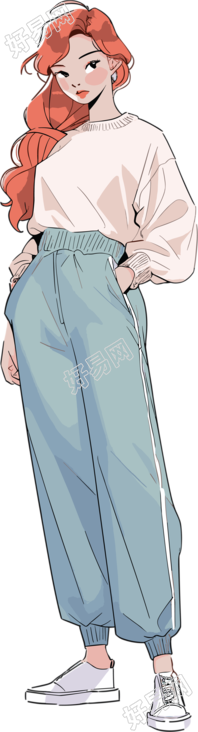 卡通美女PNG素材