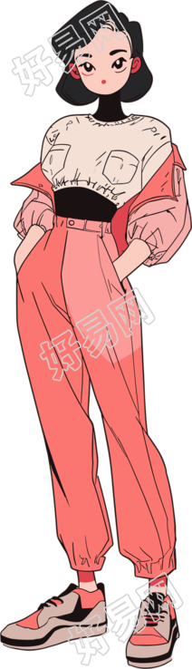 卡通美女商业设计插画
