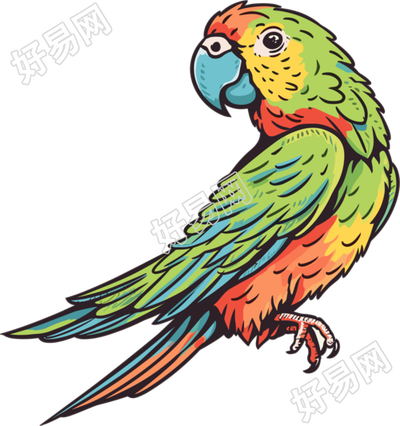 鹦鹉可商用插画
