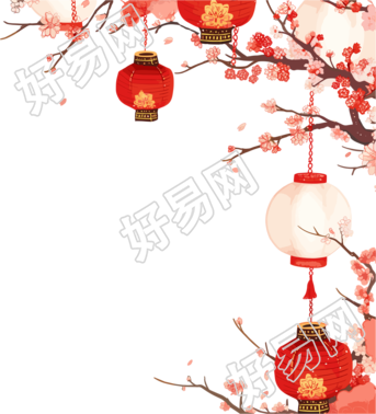 新年灯笼边框高清图形素材