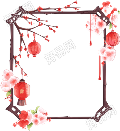 新年灯笼边框设计元素