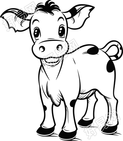 小牛简笔画