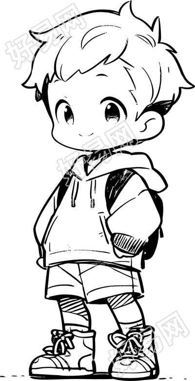 小男孩简笔画
