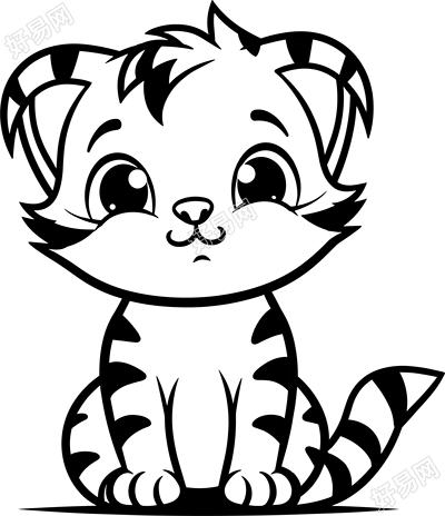 小老虎简笔画