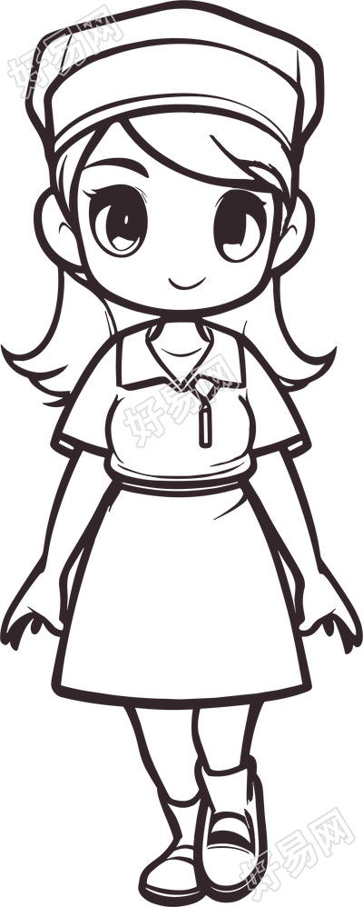 护士简笔画