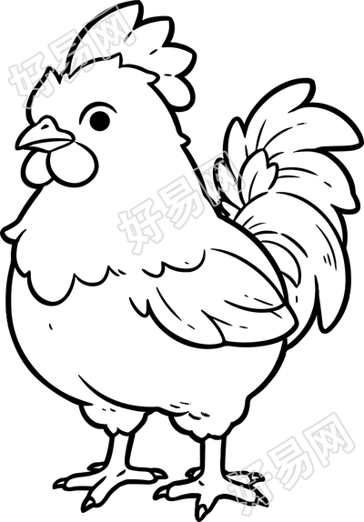 公鸡简笔画