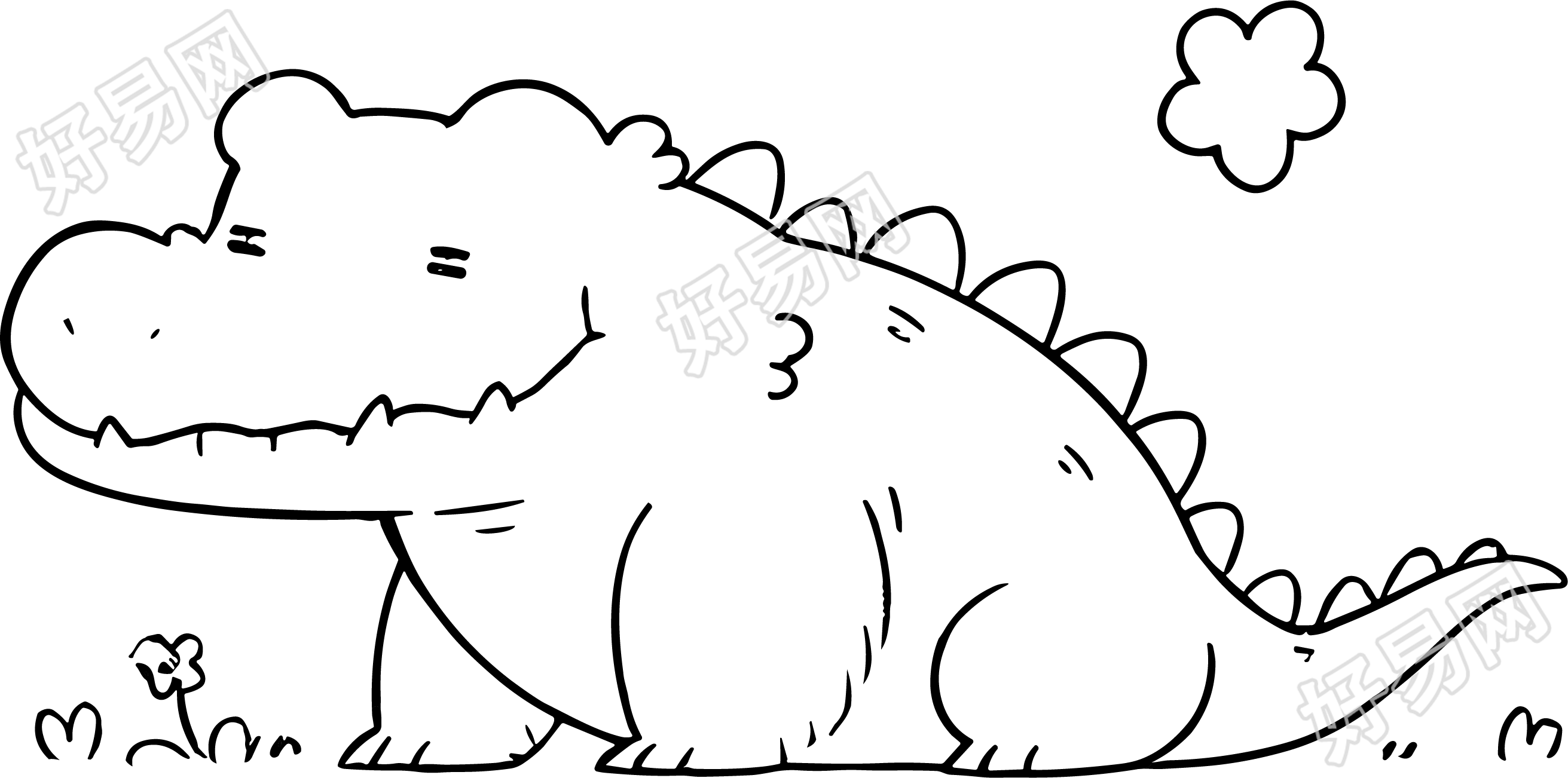 鳄鱼简笔画