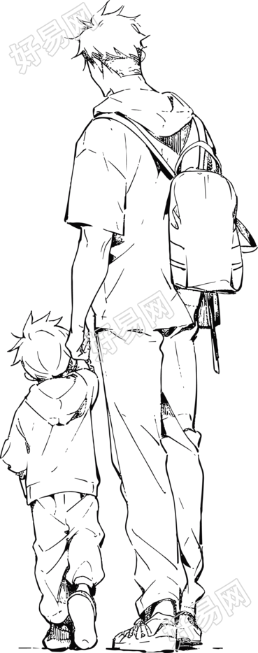 爸爸简笔画