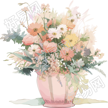 水彩花卉PNG图形素材