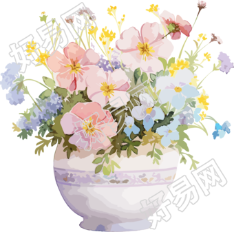水彩花卉插画素材