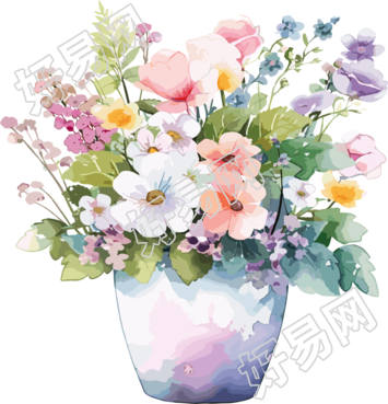 水彩花卉高清图形素材