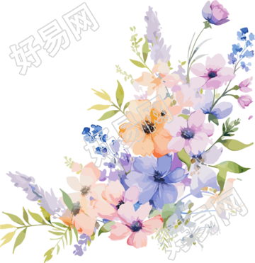 水彩花卉手绘素材
