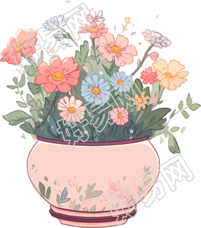 水彩花卉高清插图