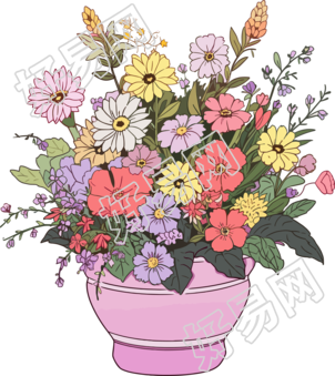 水彩花卉插图元素