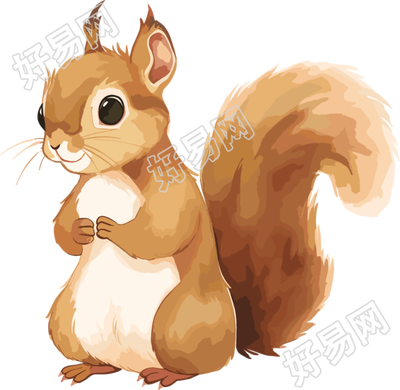 卡通松鼠插图素材