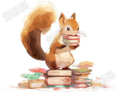 卡通松鼠插画PNG素材