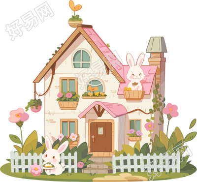 可爱小房子图形设计元素