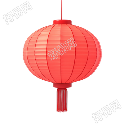 3D红灯笼透明背景插画