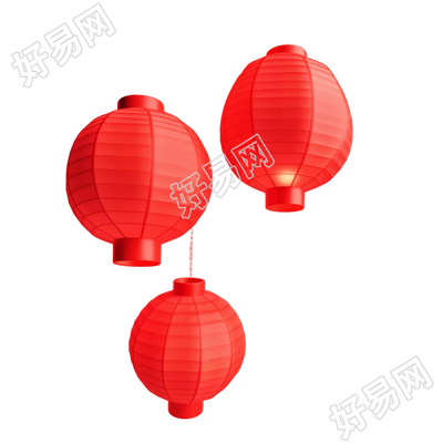 3D红灯笼节日装饰素材