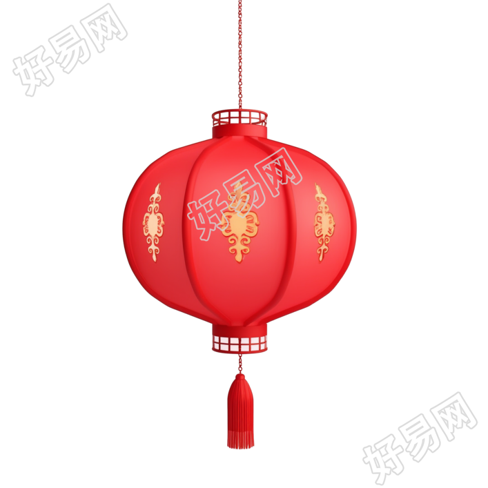 3D红灯笼设计元素