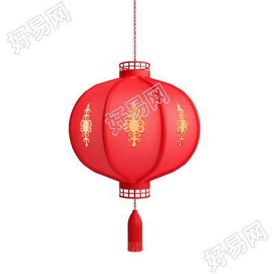 3D红灯笼设计元素