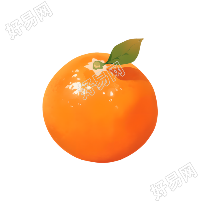 橙子简约图形元素