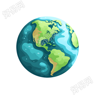 地球简洁设计插图