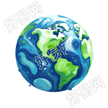 地球创意商用插图