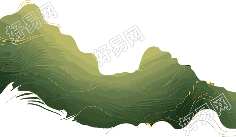 国潮风山脉商用插画