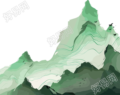 国潮风山脉创意设计插图