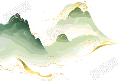 国潮风山脉图形设计抽象插画