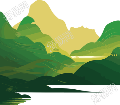 国潮风山脉商用插图
