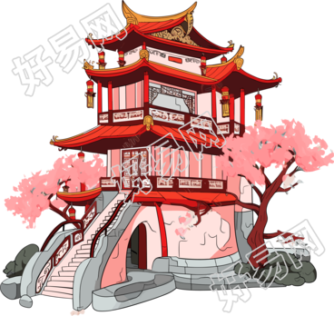 国风阁楼商业设计元素