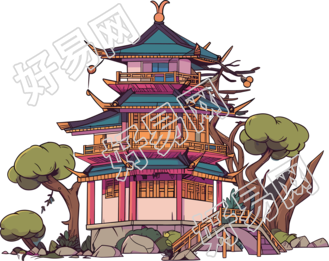 国风阁楼插图
