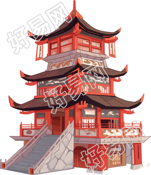 国风阁楼素材